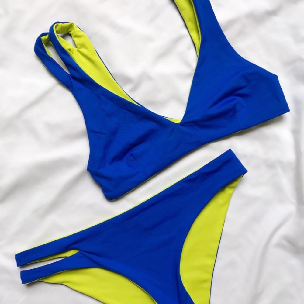 L*Space Vibrant Blue and Yellow Bikini